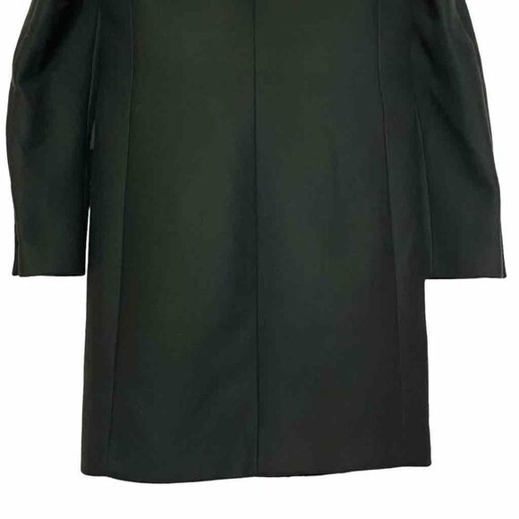 Zara Menswear Style Women’s Coat Italian Wool Blend Dark Olive Green Size Small - Picture 8 of 9